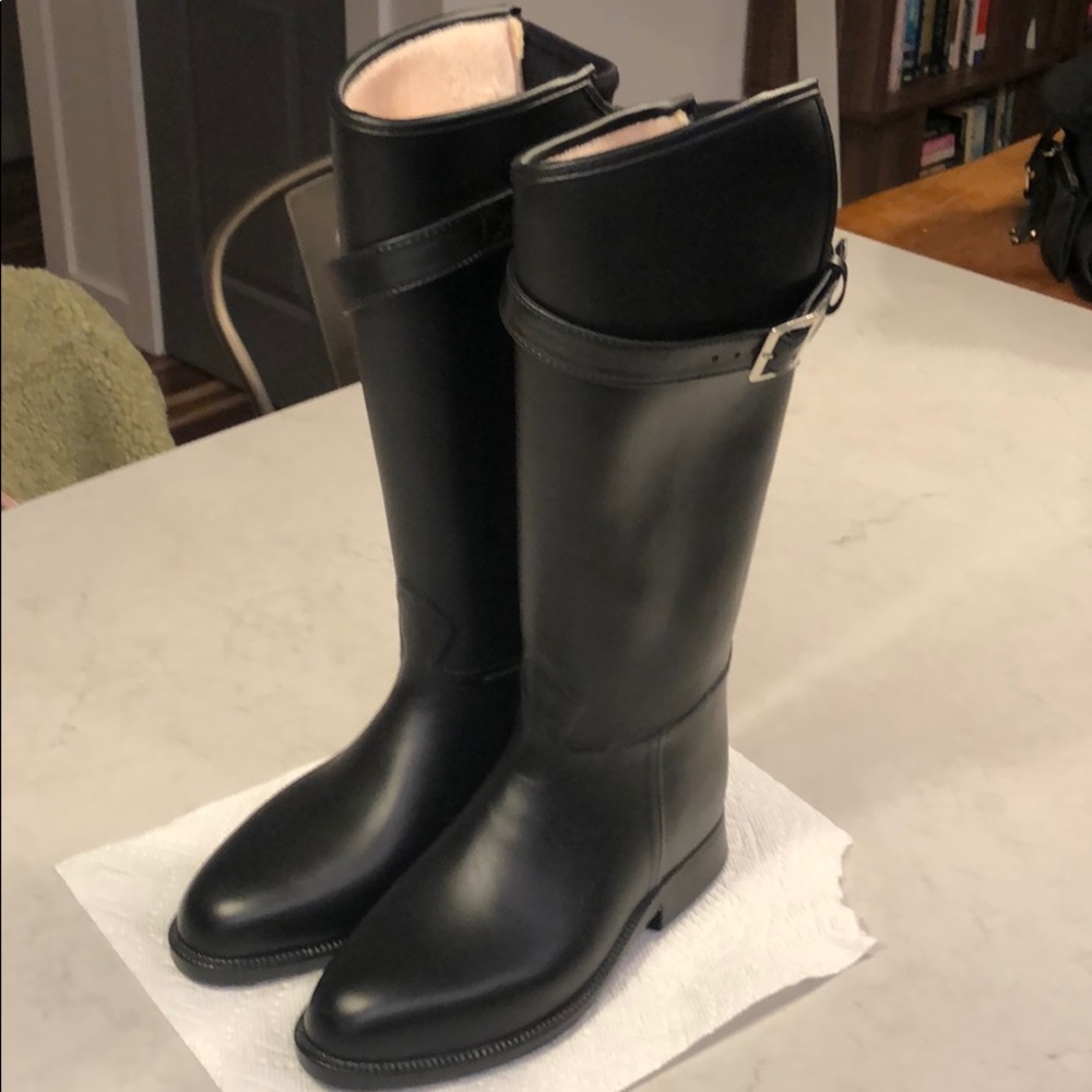 Rain boots with fur lining